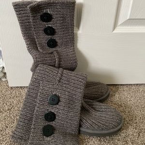 Tall Knit Button Ugg Boots